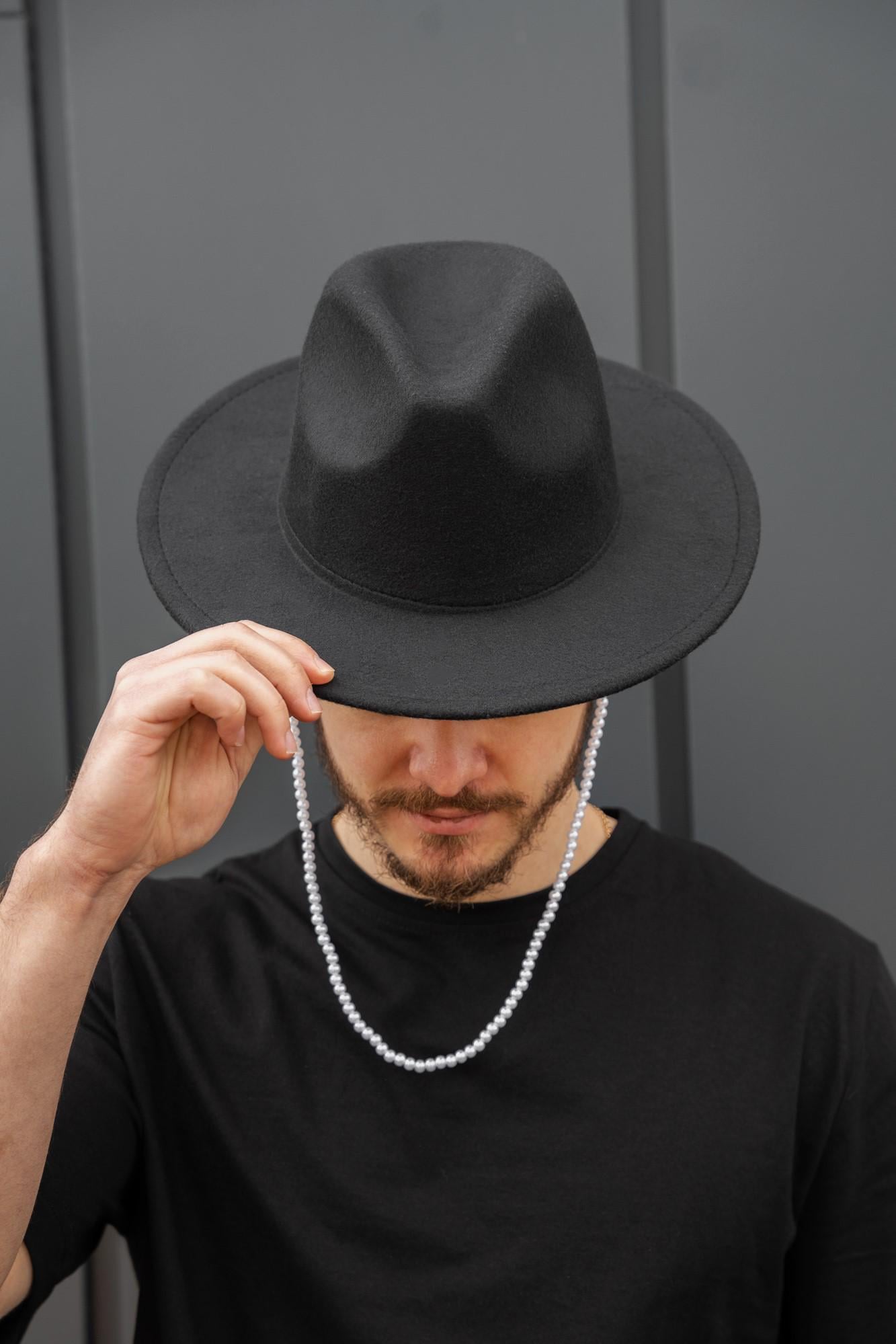 Капелюх Without Fedora з перлинами Black (8056432 8056433)