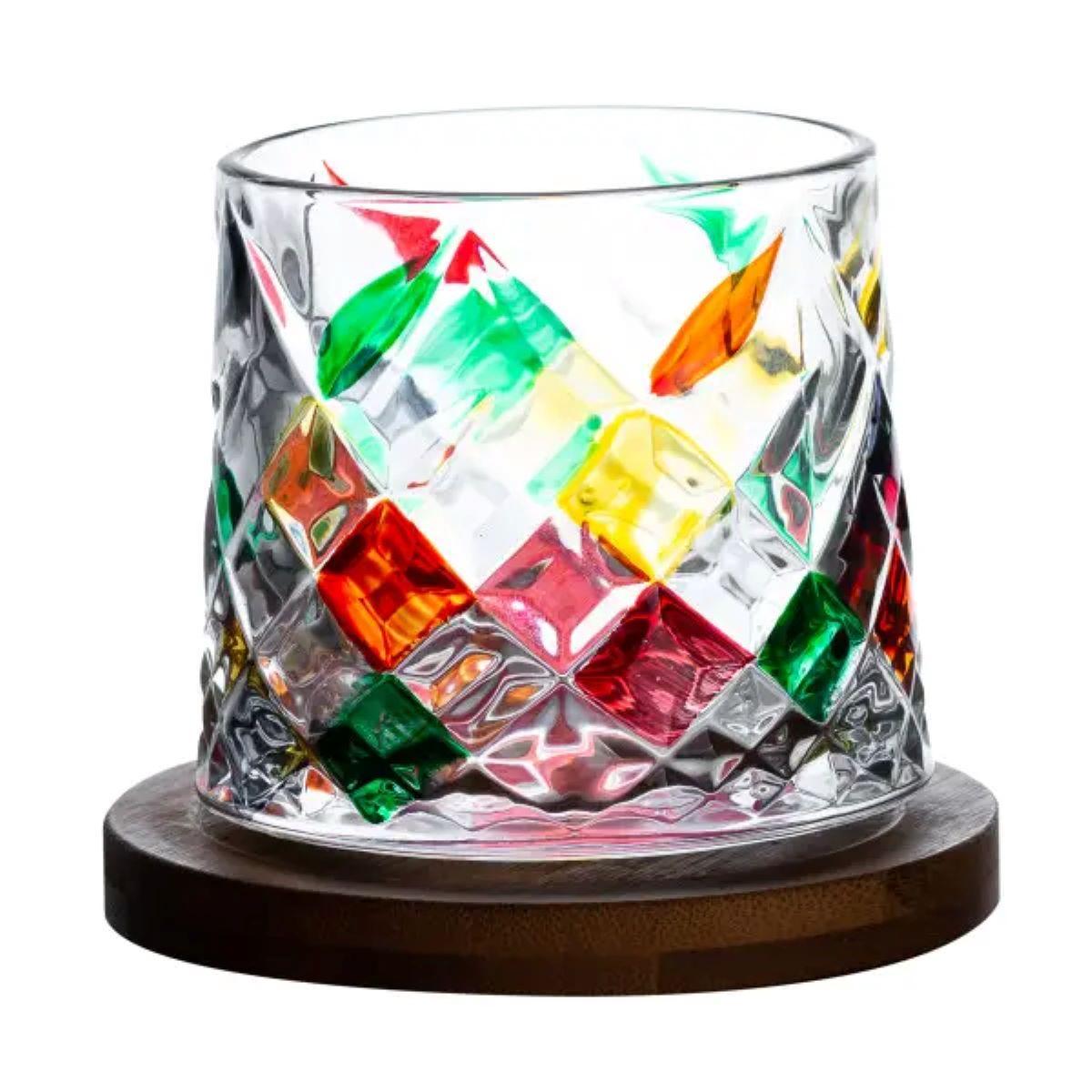 Стакан юла для виски HP1604 с бамбуковой подставкой 300 мл (A-032733)