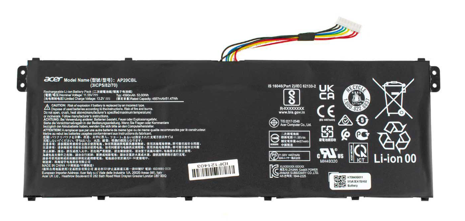 Аккумулятор для ноутбука Acer A715-42G 4590 mAh 1155V 53 Wh
