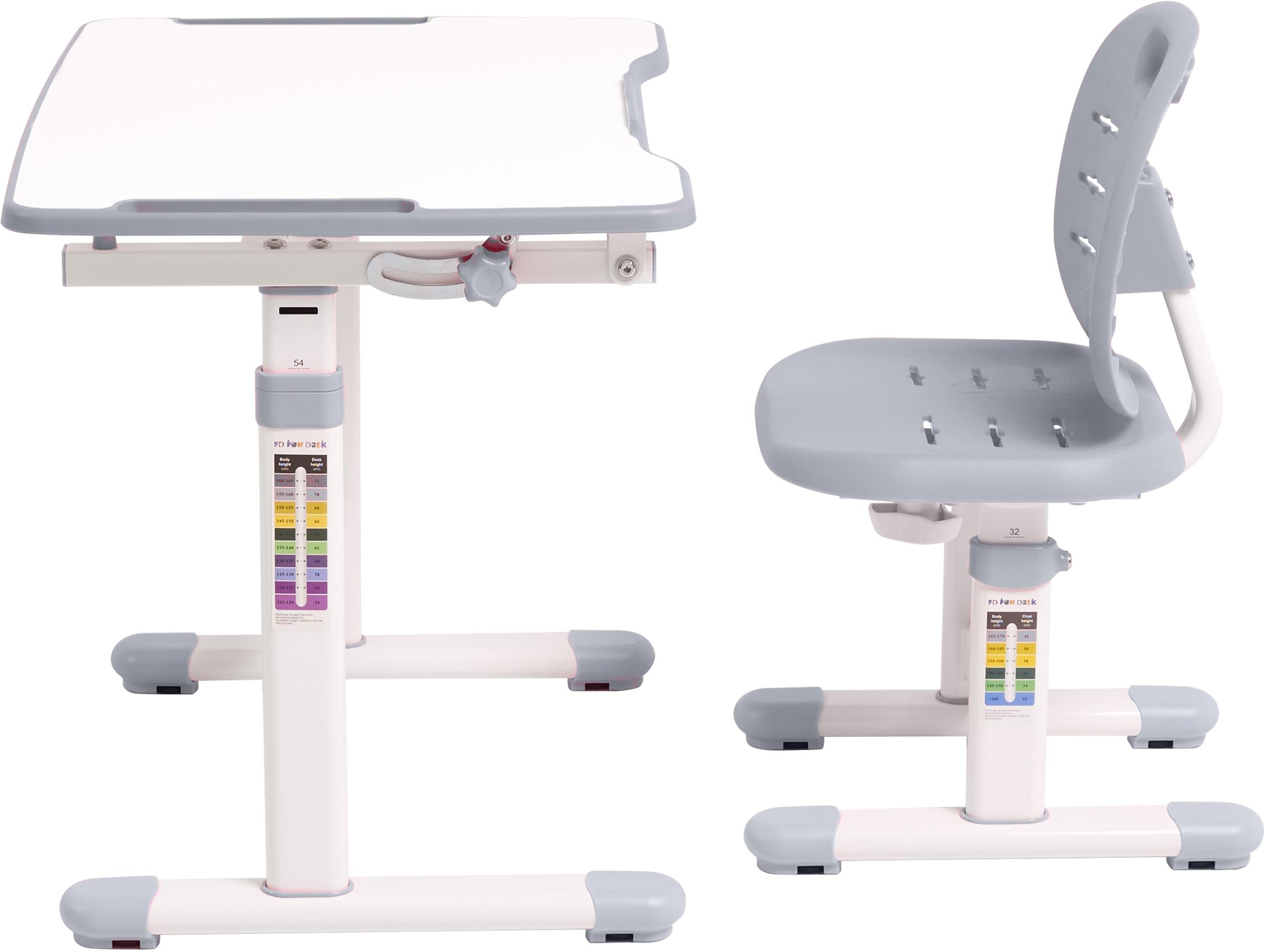 Набір шкільна парта і стілець з регулюванням висоти Fundesk Omino Grey Сірий - фото 4 Набір шкільна парта і стілець з регулюванням висоти Fundesk Omino Grey Сірий - фото 4