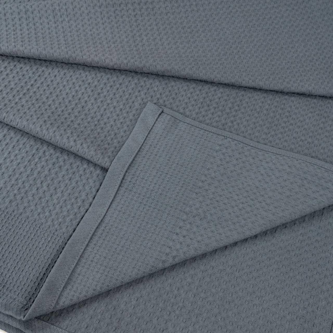 Простирадло-покривало вафельне GM Textile 190х200 см Сірий (p220-190x200-grey) - фото 5