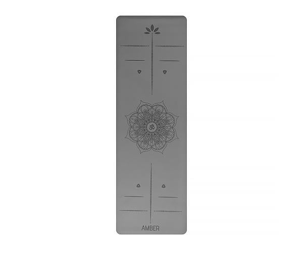 Коврик для йоги Ganesh Align Amber Cool Grey 183х61х0,4 см (yoga-mat-04)