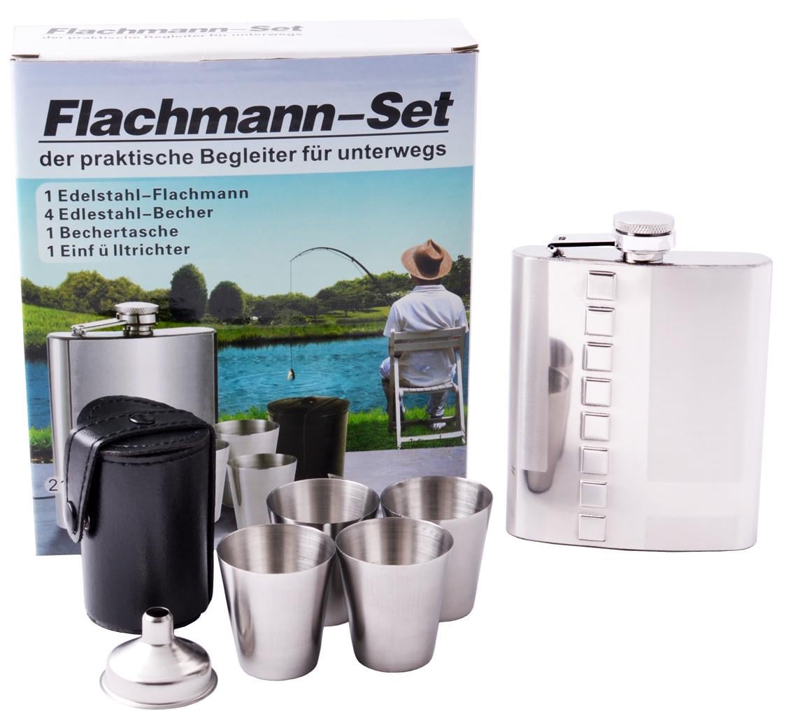 Набор фляга и 4 стопки Silver Reserve 210 мл нержавеющая сталь