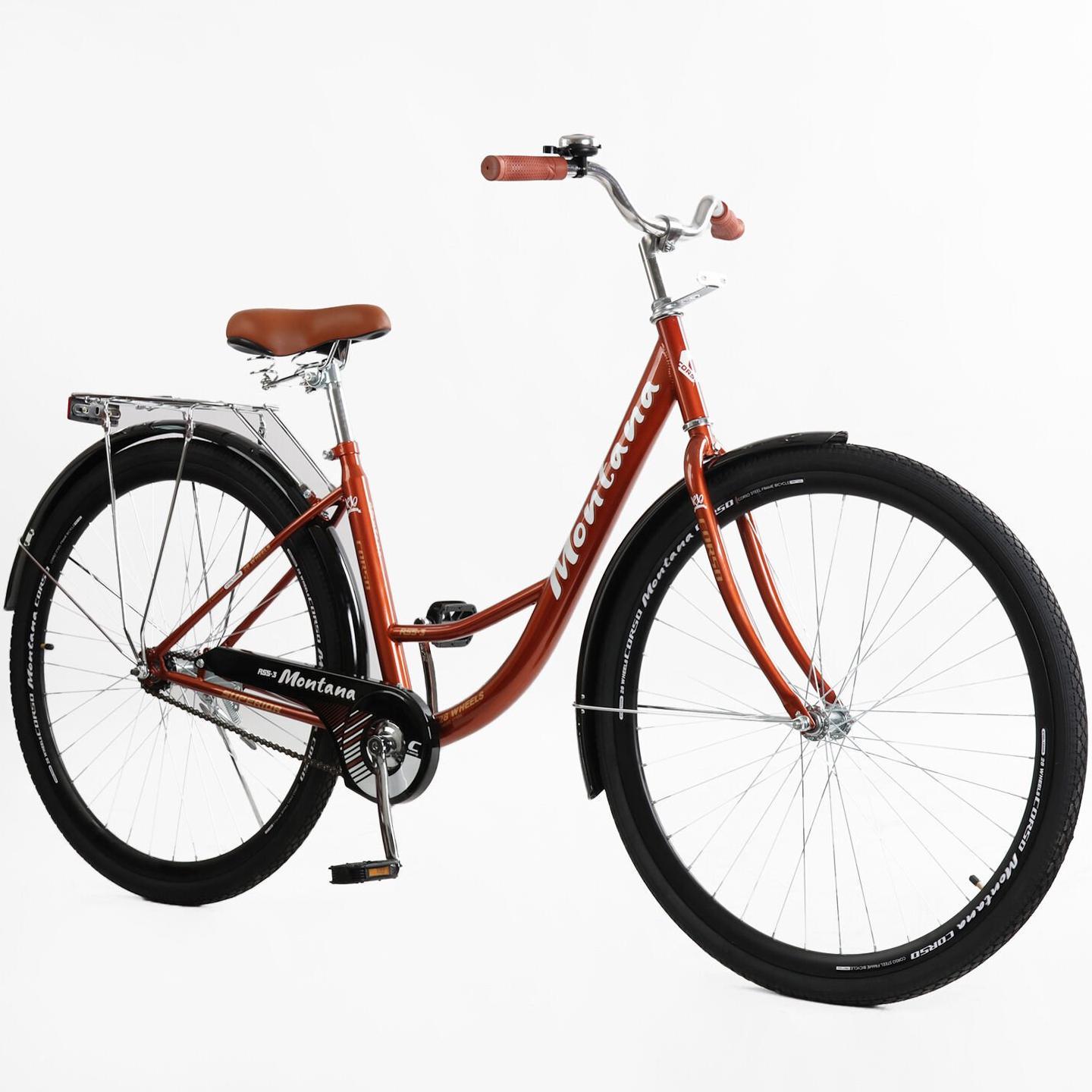 Велосипед міський Corso Montana з багажником рама 20"/28" Червоний - фото 2 Велосипед міський Corso Montana з багажником рама 20"/28" Червоний - фото 2