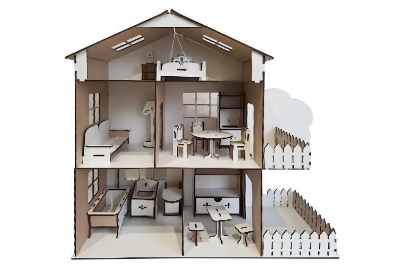 Ляльковий будиночок tree house 49x21x50 см Білий