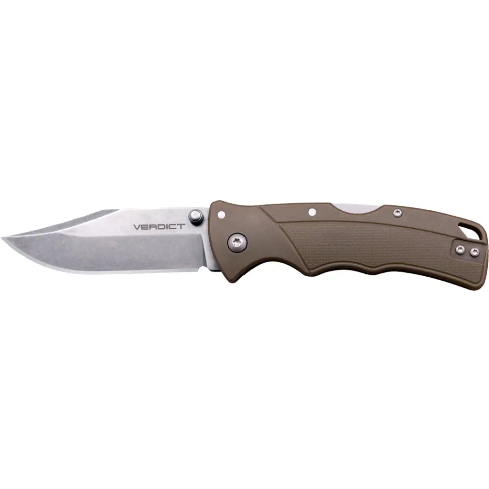 Ніж складаний Cold Steel Verdict Clip Point Tri-Ad Lock Brown (CS-FL-C3CPSSFDEZ) Ніж складаний Cold Steel Verdict Clip Point Tri-Ad Lock Brown (CS-FL-C3CPSSFDEZ)