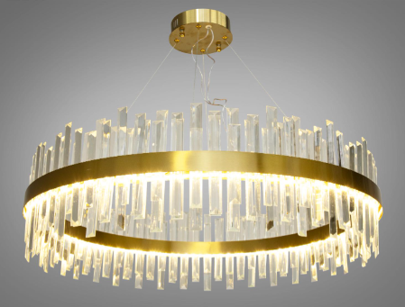 Люстра хрустальная светодиодная Diasha 195 Вт 80 см Бронзовый (836/800BR)