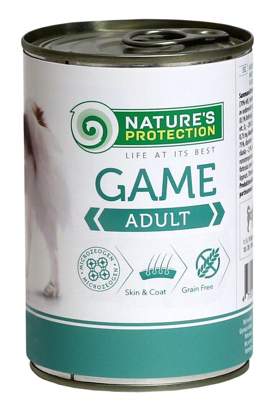 Корм вологий для собак Nature's Protection Game 800г