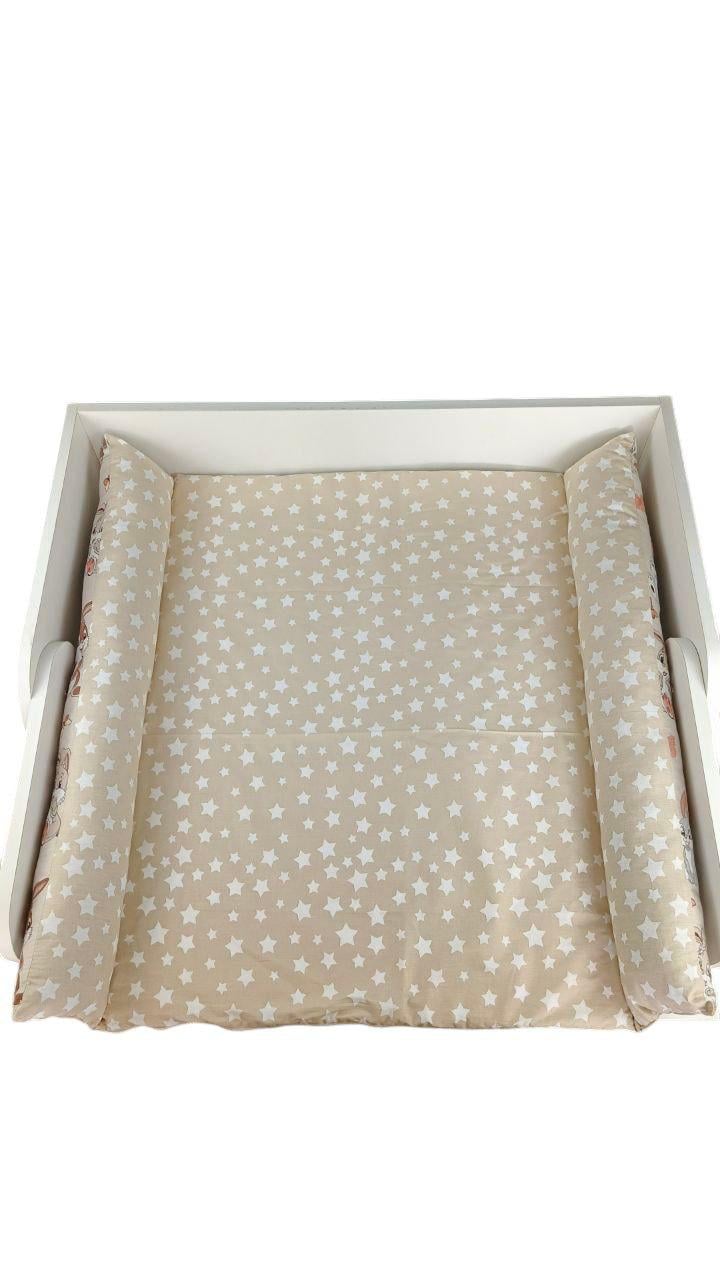 Пеленальный матрас двусторонний на детский комод с принтом Зайчики 90х70 см (2002) - фото 3 Пеленальный матрас двусторонний на детский комод с принтом Зайчики 90х70 см (2002) - фото 3