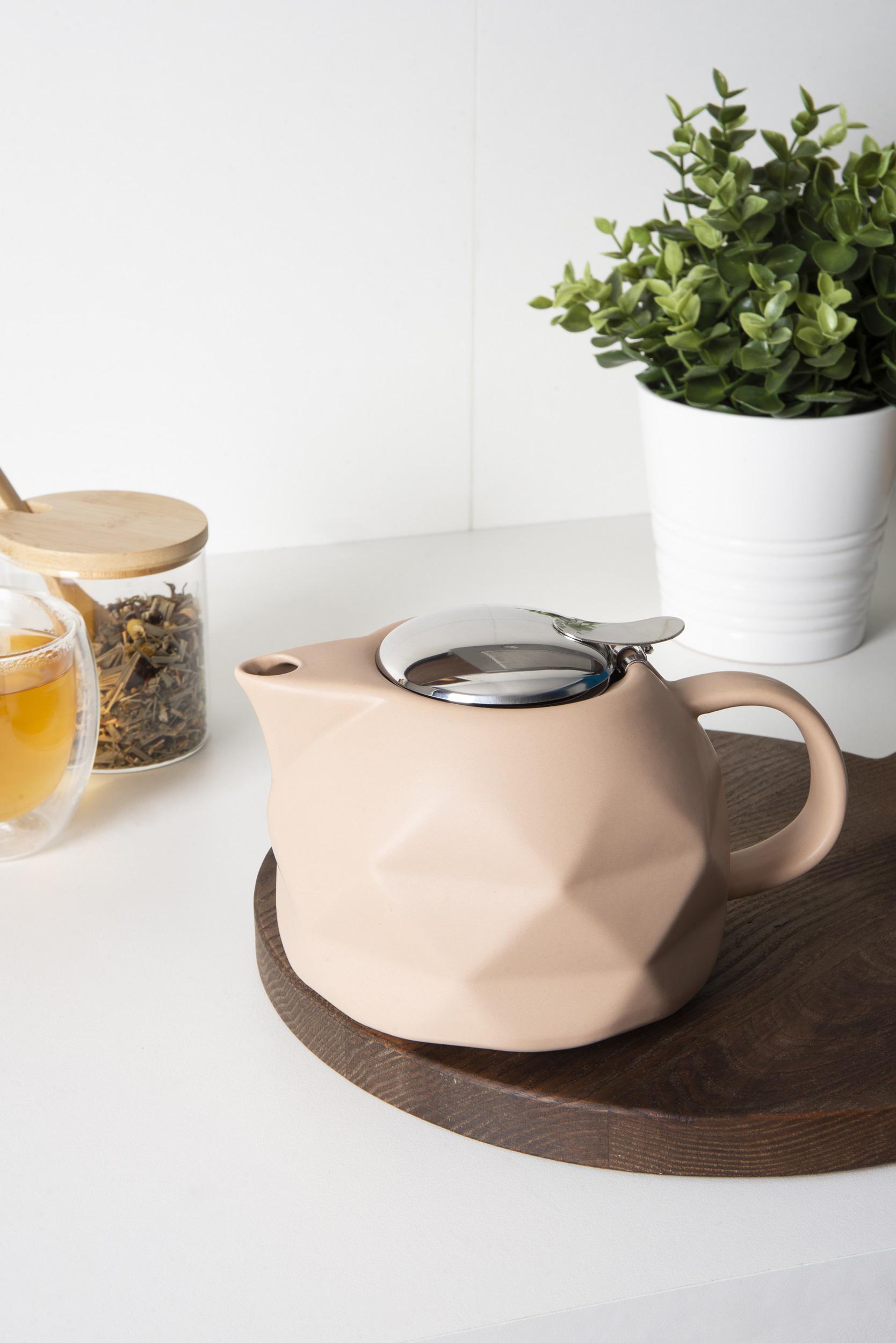 Чайник заварювальний Limited Edition BASIL 850 мл Бежевий (UG-B050020) - фото 4