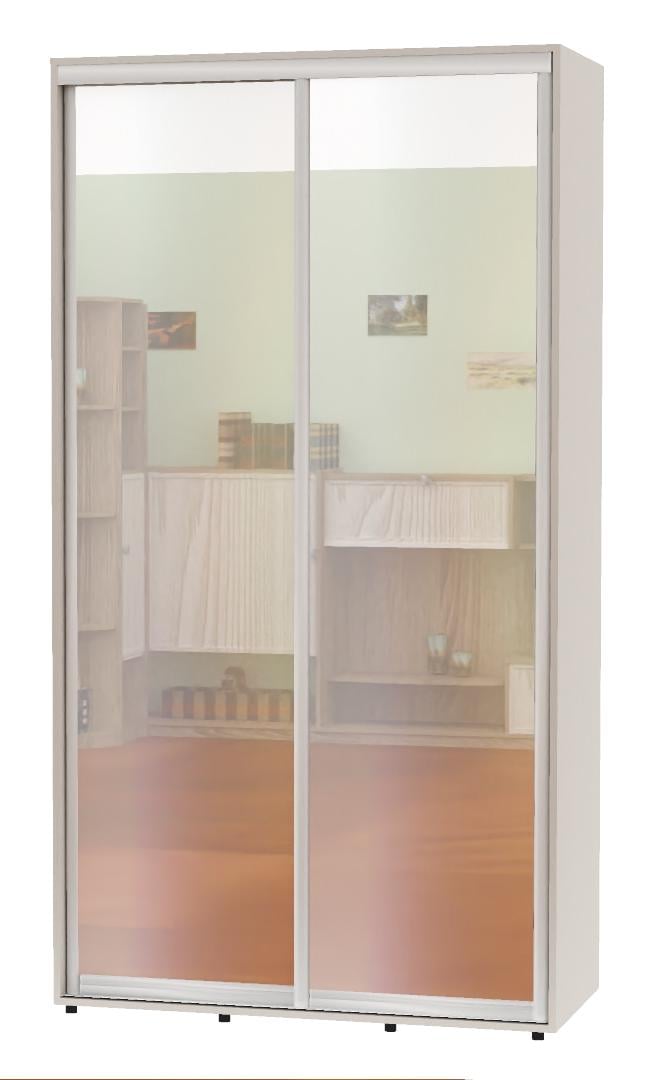 Шкаф-купе двухдверный Алекса Зеркало 150х45х240 см Кашемир