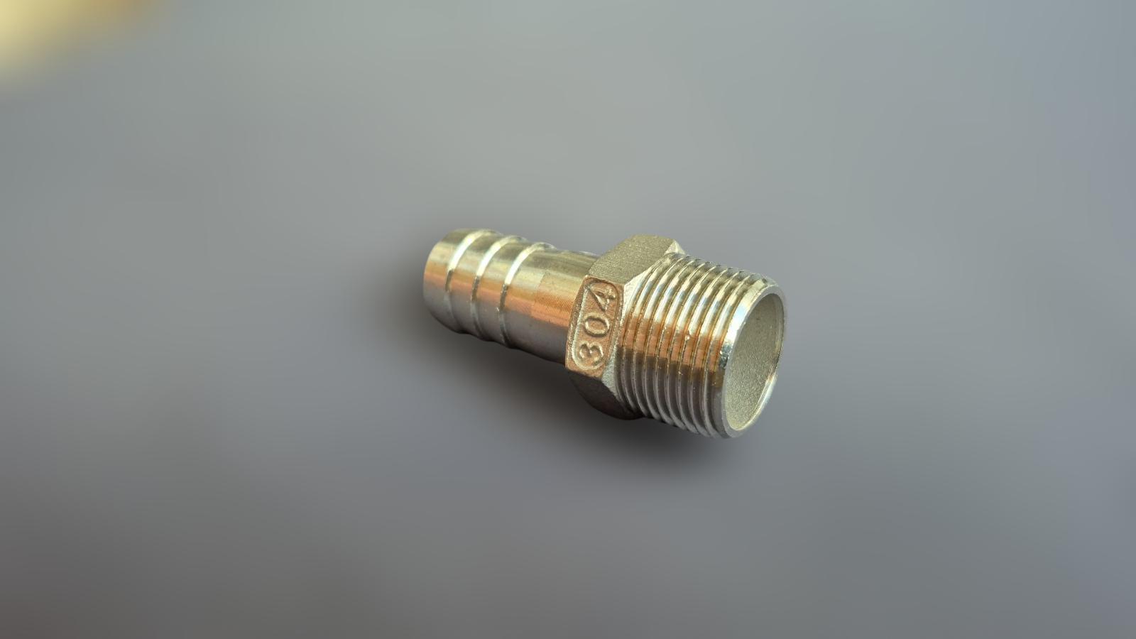 Штуцер шланговий різьбовий DN20 AISI304 BSPP ялинка н/ж сталь ЗР 20 мм 3/4" (29203028) - фото 10