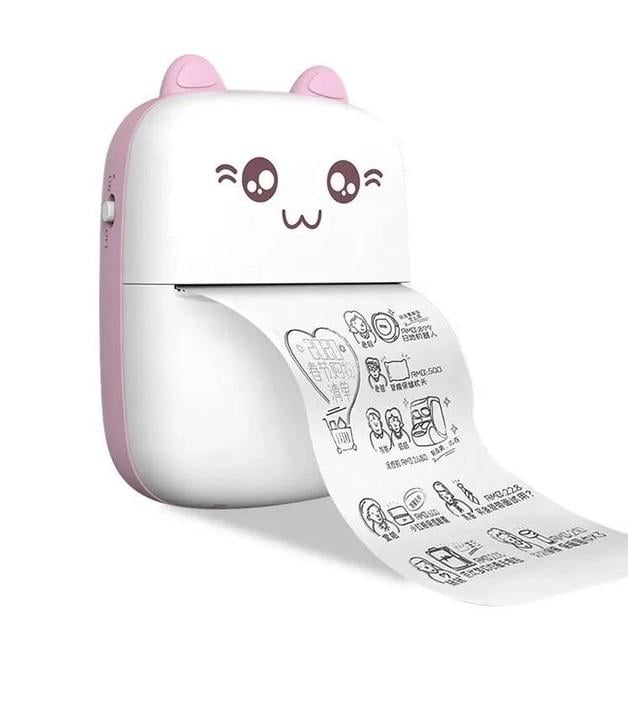 Термопринтер дитячий портативний Рожевий (417/2)