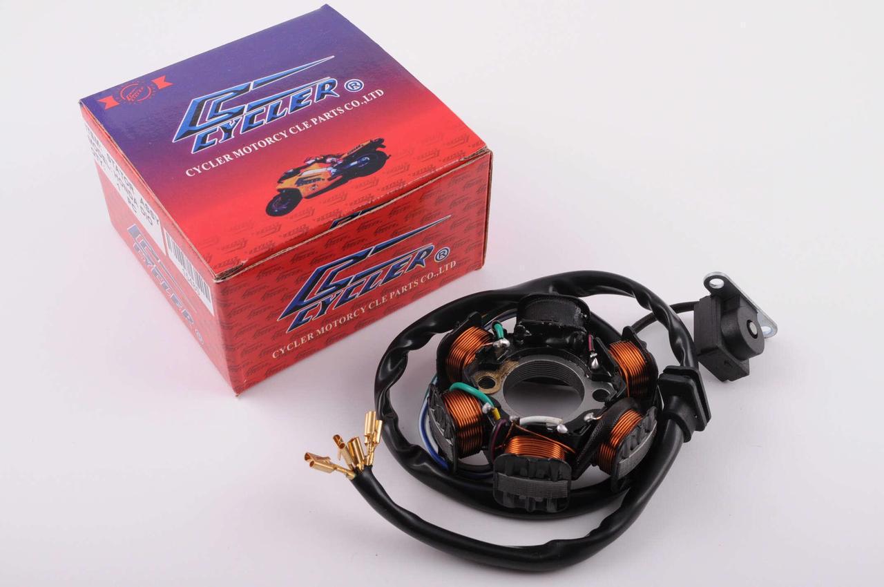 Статор генератора CYCLER 4T GY6 50 5+1 котушка (2177267720)