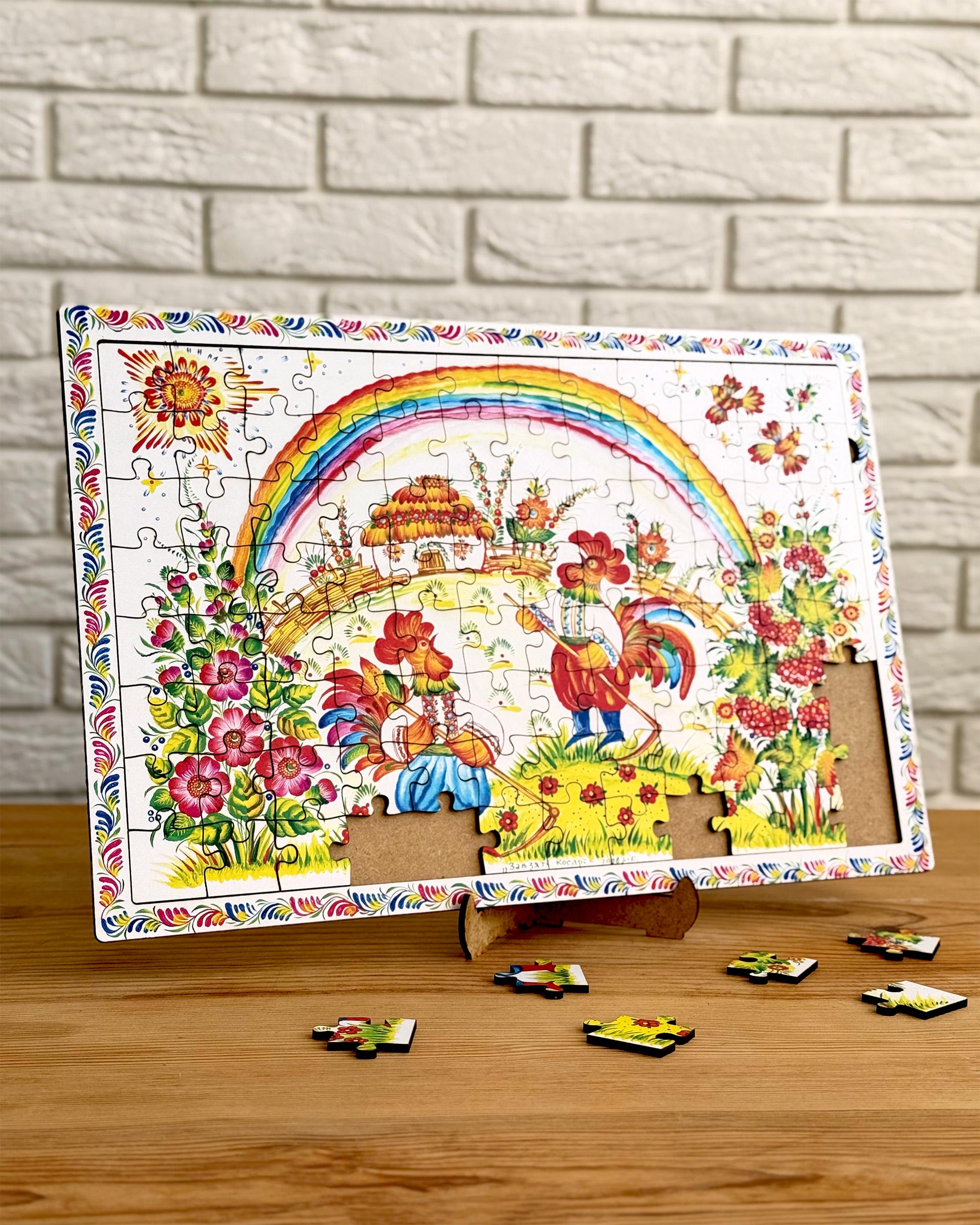 Пазл деревʼяний Завзяті косарі 96 елементів (26857092) - фото 6