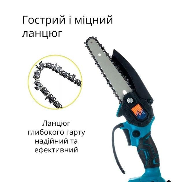 Пила аккумуляторная мини Chain ​​SAW TL 0800 цепная 48V шина 8" с 2 АКБ (8488) - фото 6