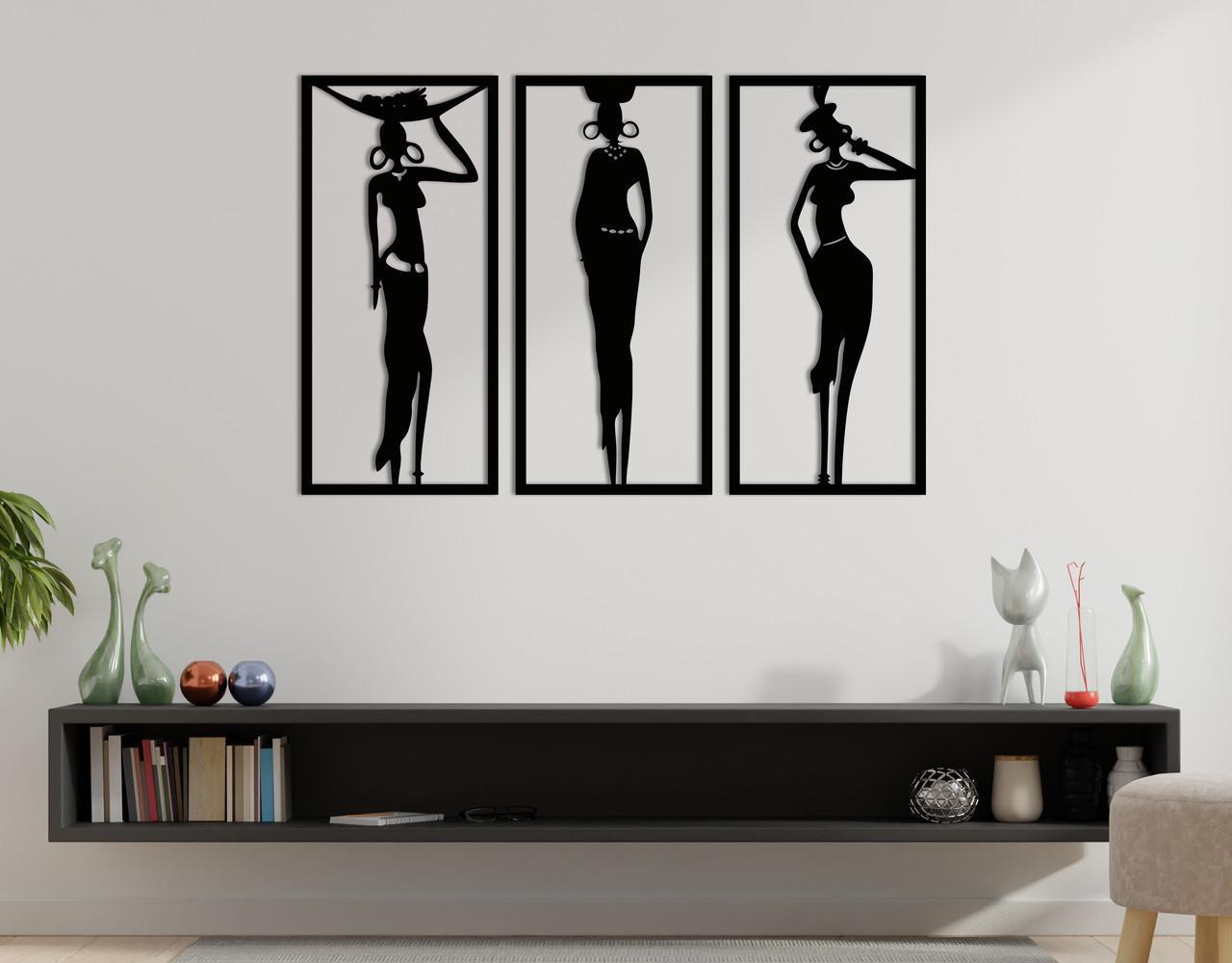 Декоративное панно на стену Upwood Decor African Women 80х120 см Black (1549794821)