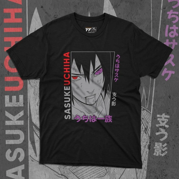 Футболка мужская с принтом Наруто Саске Учиха 3 г. 48 (Anime0332)