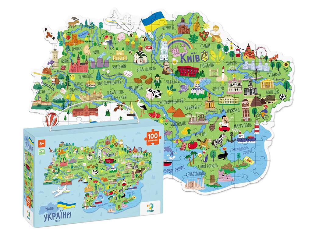 Пазл карта України Dodo 300267 100 дет. (31145)