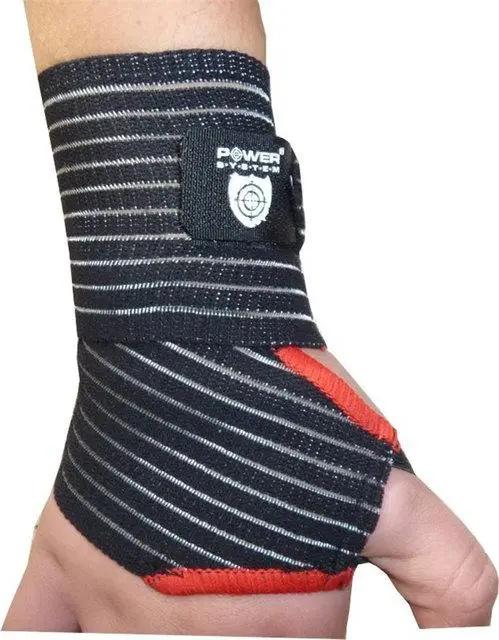 Бинты кистевые Power System PS-6000 Elastic Wrist Support Black/Red (62-68-PS-6000_Black) - фото 2