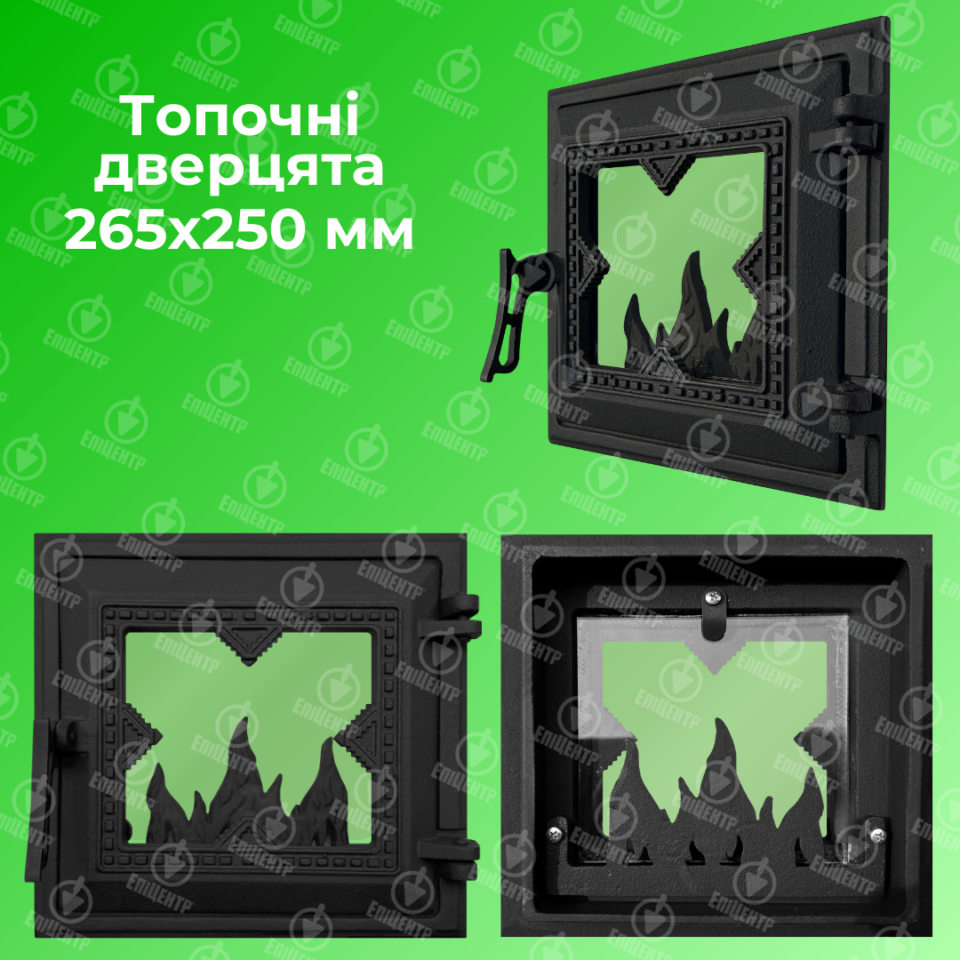Дверцята дчавунні ля печі Вишиванка з термостійким склом 265х250 мм - фото 9 Дверцята дчавунні ля печі Вишиванка з термостійким склом 265х250 мм - фото 9
