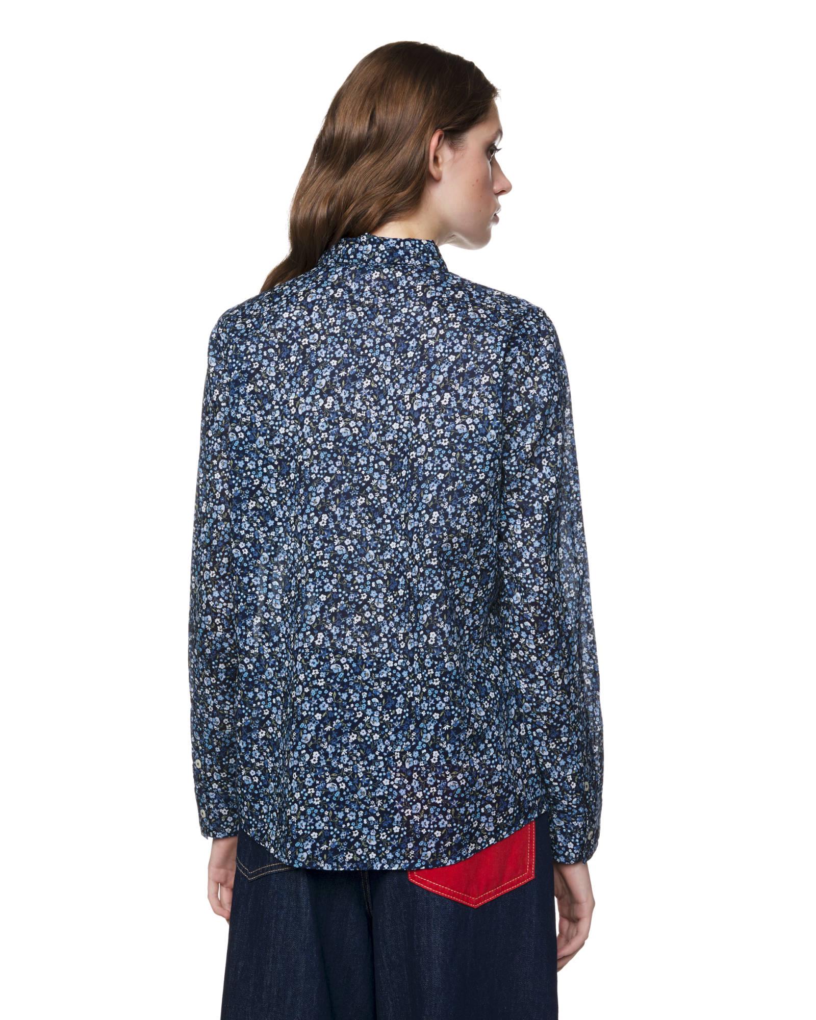 Рубашка женская Benetton 5oa95q8u4 M Синий - фото 3 Рубашка женская Benetton 5oa95q8u4 M Синий - фото 3