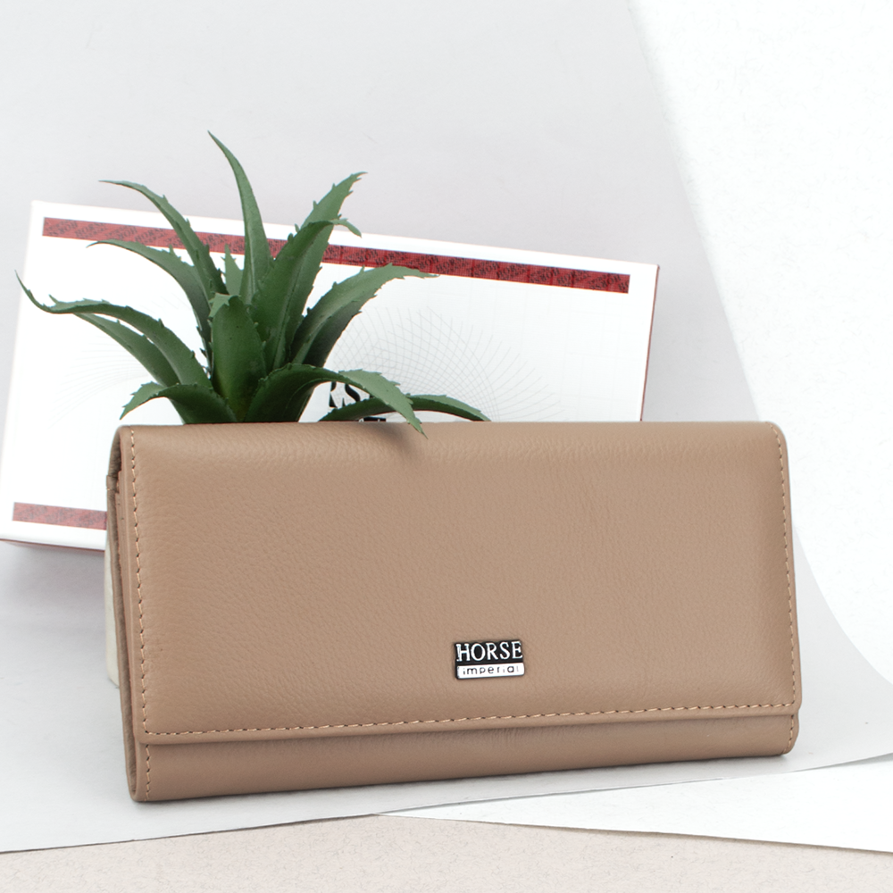 Кошелек женский кожаный бежевый Horse Imperial A0001 Beige-2 (2053099777)