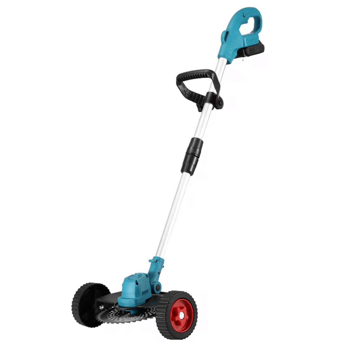 Тример акумуляторний на колесах із телескопічною ручкою 1800W бездротовий Акб із волосінню й ножем