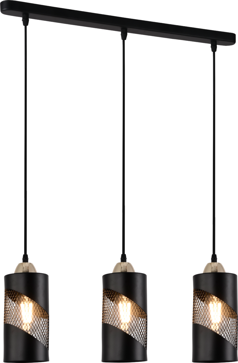 Люстра подвесная Light House SRS-19605/3 BK/FGD Черный/Золотой