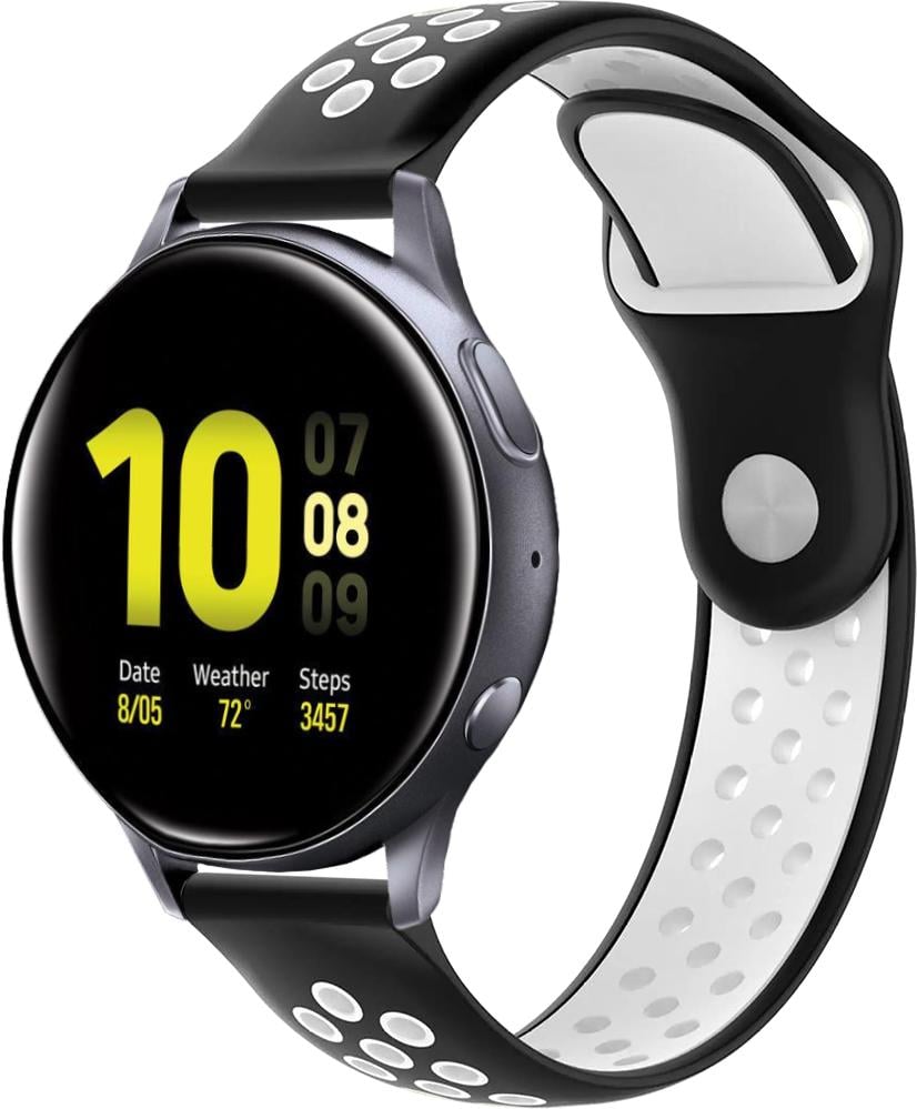 Ремінець Sport для Galaxy Watch Active 2 40/44 мм Black White (23035-1E) Ремінець Sport для Galaxy Watch Active 2 40/44 мм Black White (23035-1E)