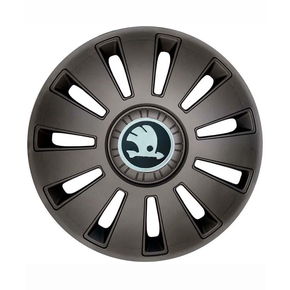 Ковпаки автомобільні Kenguru Rex Skoda R15 4 шт. Графітовий