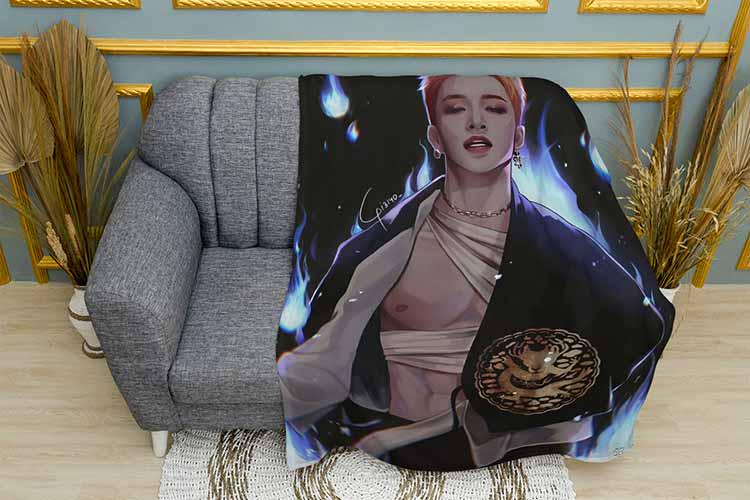 Плед Bangchan Stray Kids плюш однослойный 150х210 см (113784-1)