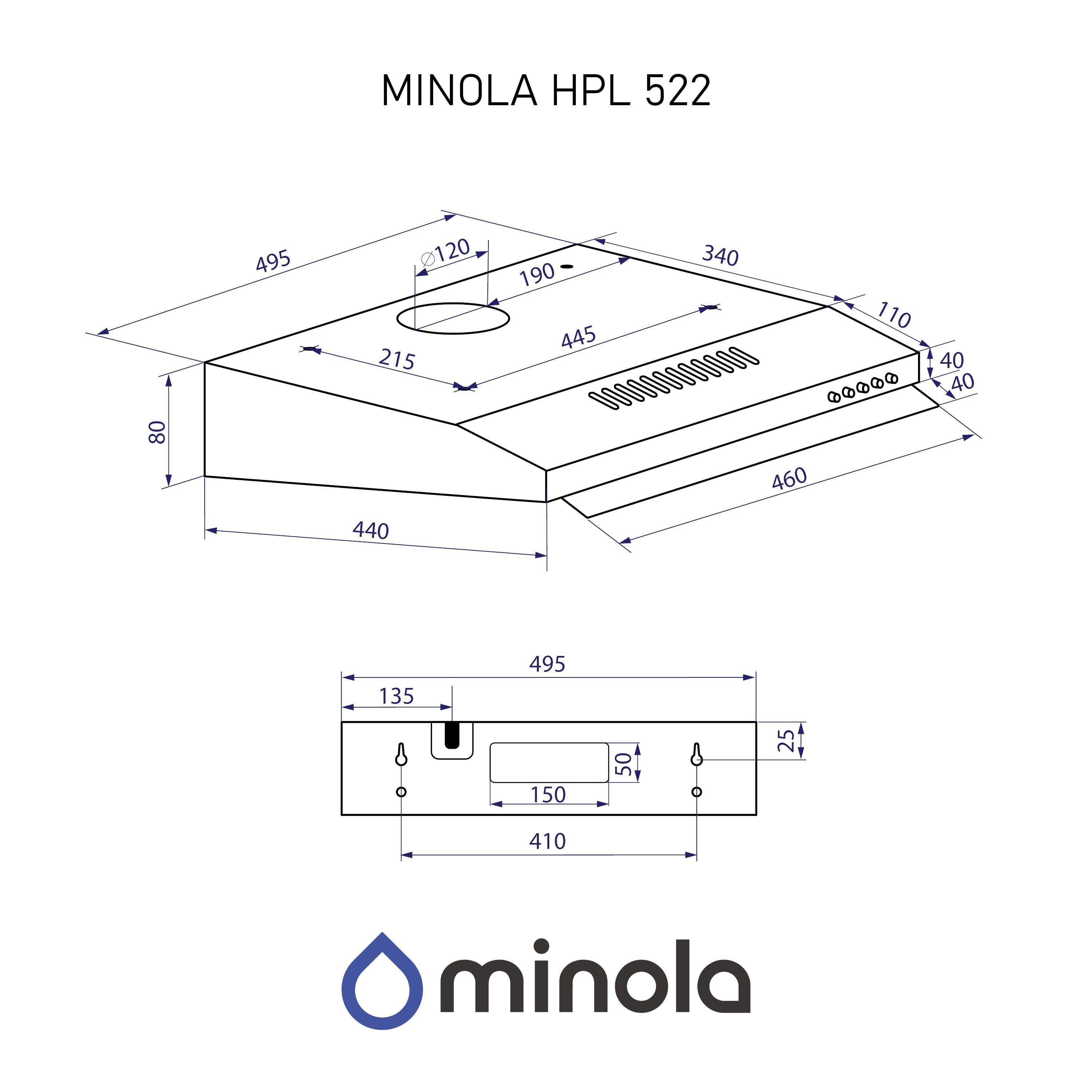 Вытяжка плоская Minola HPL 522 BG (5905538402515) - фото 13 Вытяжка плоская Minola HPL 522 BG (5905538402515) - фото 13