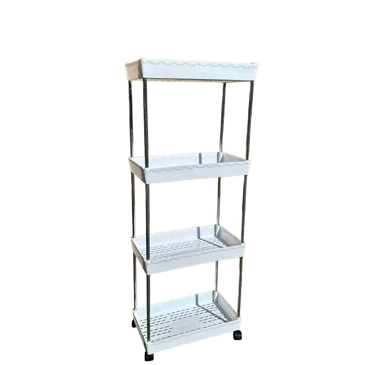 Етажерка підлогова A-Plus 1002/3440 на коліщатках 4 яруси 39,5х21,5х105 см (2573066349)