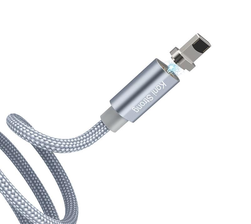 Кабель Koni Strong Lightning магнитный KS10i grey