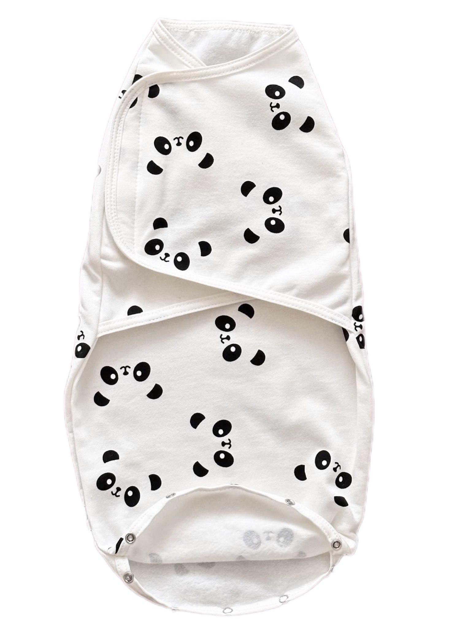 Пеленка-кокон на липучках Панды евро интерлок №18 0-6 мес (142790)