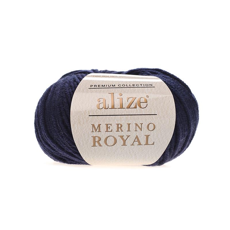 Пряжа Alize Merino Royal 58 Темно-синий