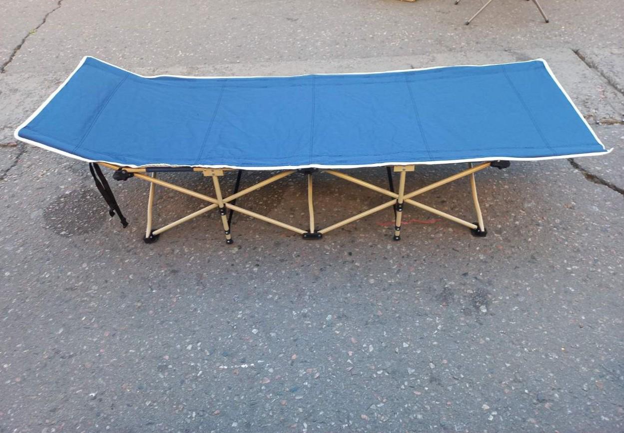 Туристична розкладачка на 10 ніжках до 130 кг з підголівником з чохлом Синій (2610842251) - фото 7 Туристична розкладачка на 10 ніжках до 130 кг з підголівником з чохлом Синій (2610842251) - фото 7