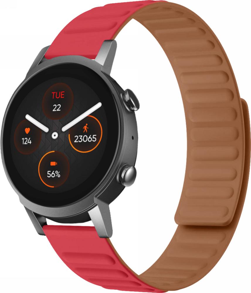 Ремінець Magneter для Mobvoi TicWatch E3 Red (26765-2D)
