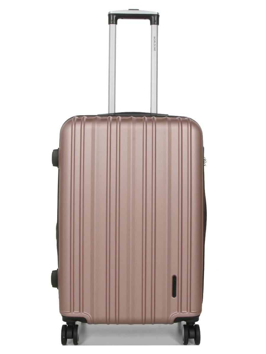 Чемодан Франция средняя Worldline M 66х42х26+5 см 74 л 3,5 кг Пудровый (623)