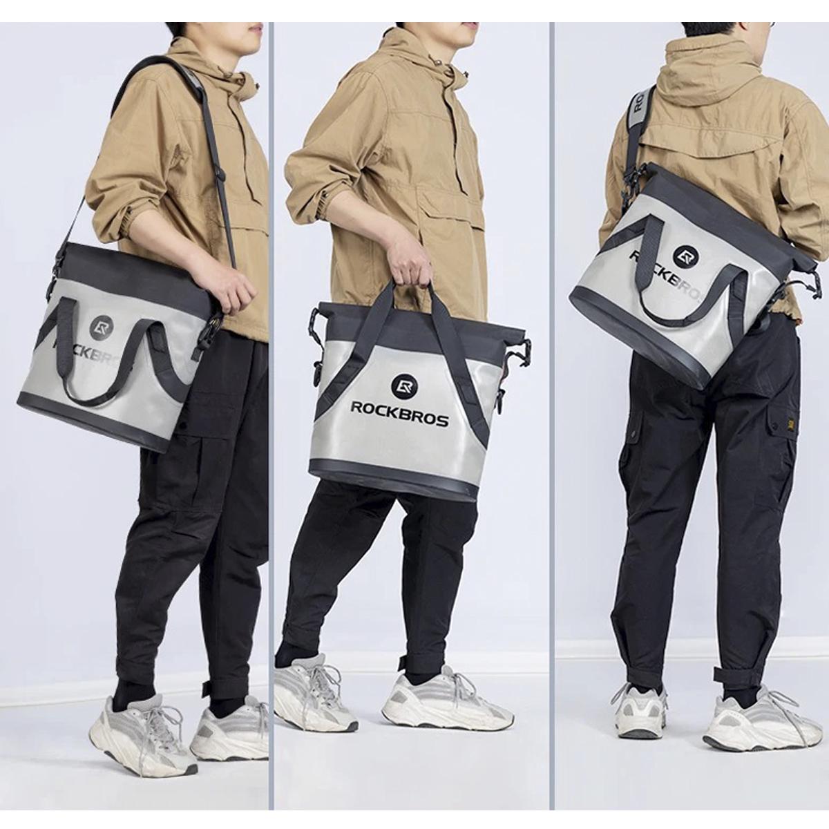 Міська сумка через плече ROCKBROS AS-058 водостійка Чорно-Сірий (RB-AS-058-4672) - фото 4
