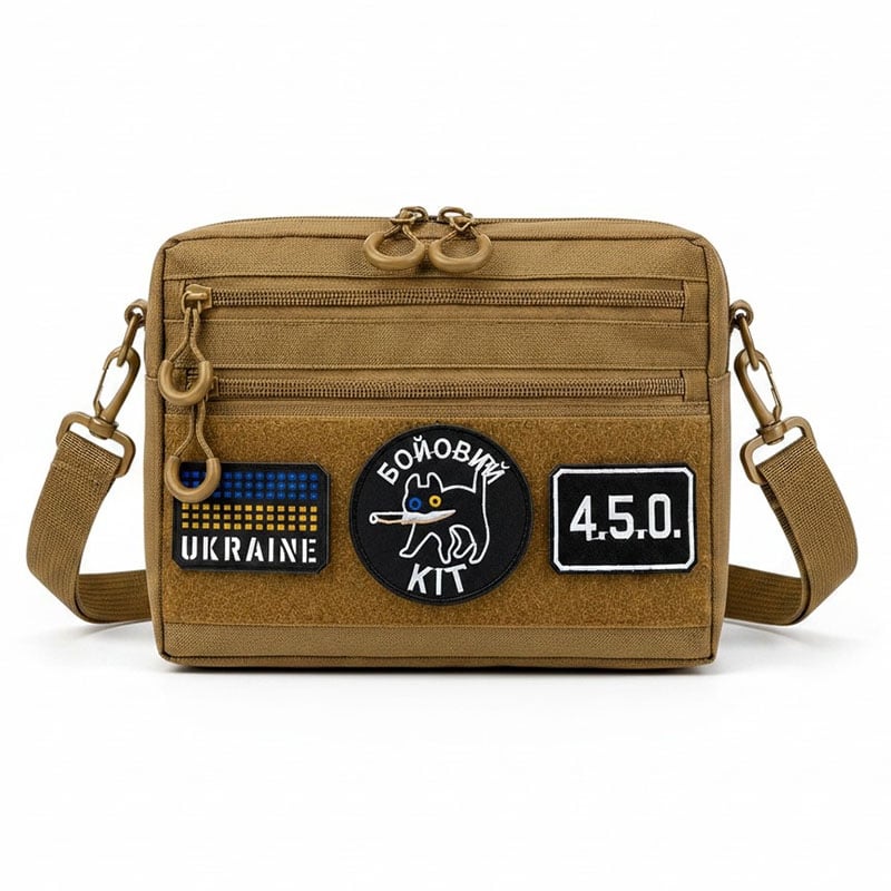 Сумка чоловіча Cordura1759 coyote через плече патч-панель