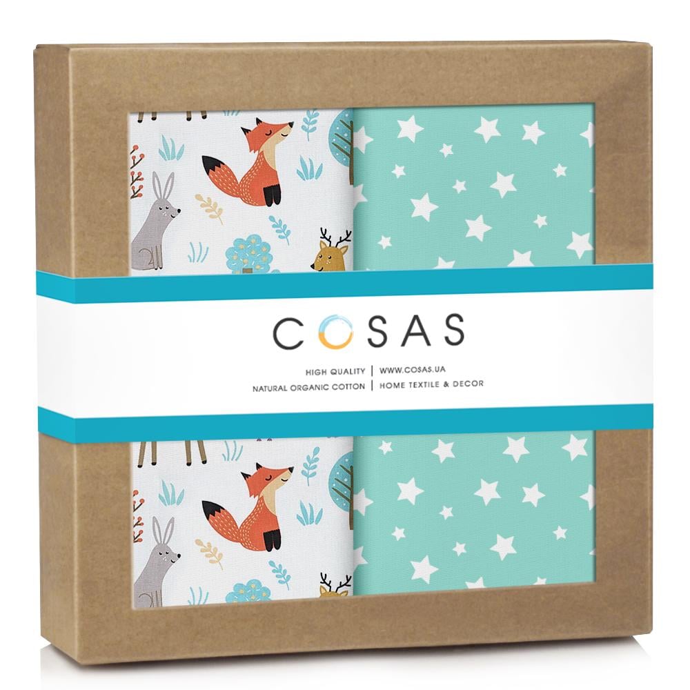Пеленки детские Cosas Wood Animals многоразовые 2 шт. (4822052227374)