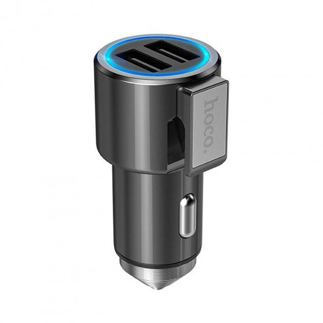 Адаптер автомобильный HOCO Sword Metal multi-function Hummer and Blade Z33 2USB 3.1A Grey Адаптер автомобильный HOCO Sword Metal multi-function Hummer and Blade Z33 2USB 3.1A Grey