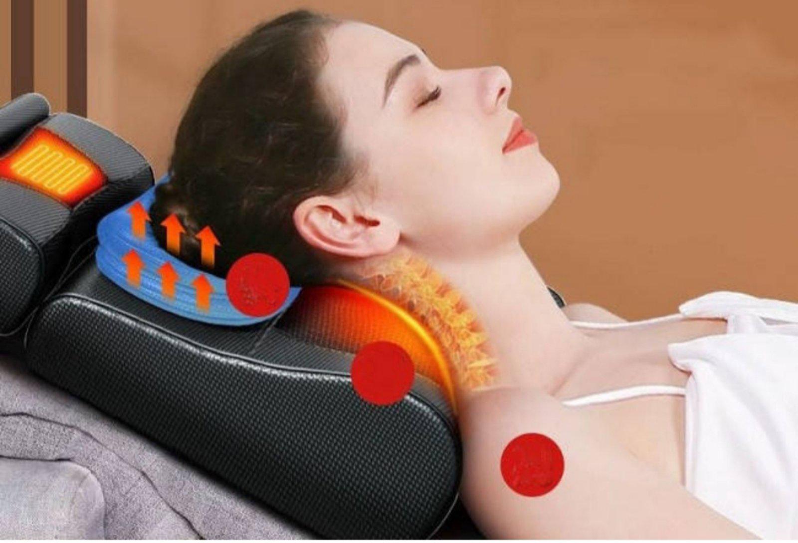 Подушка масажна Faercon F1-40 для спини та шиї роликовий масаж та підігрів - фото 3 Подушка масажна Faercon F1-40 для спини та шиї роликовий масаж та підігрів - фото 3