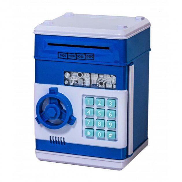 Сейф копилка с кодовым замком NUMBER BANK Синий (13661198)