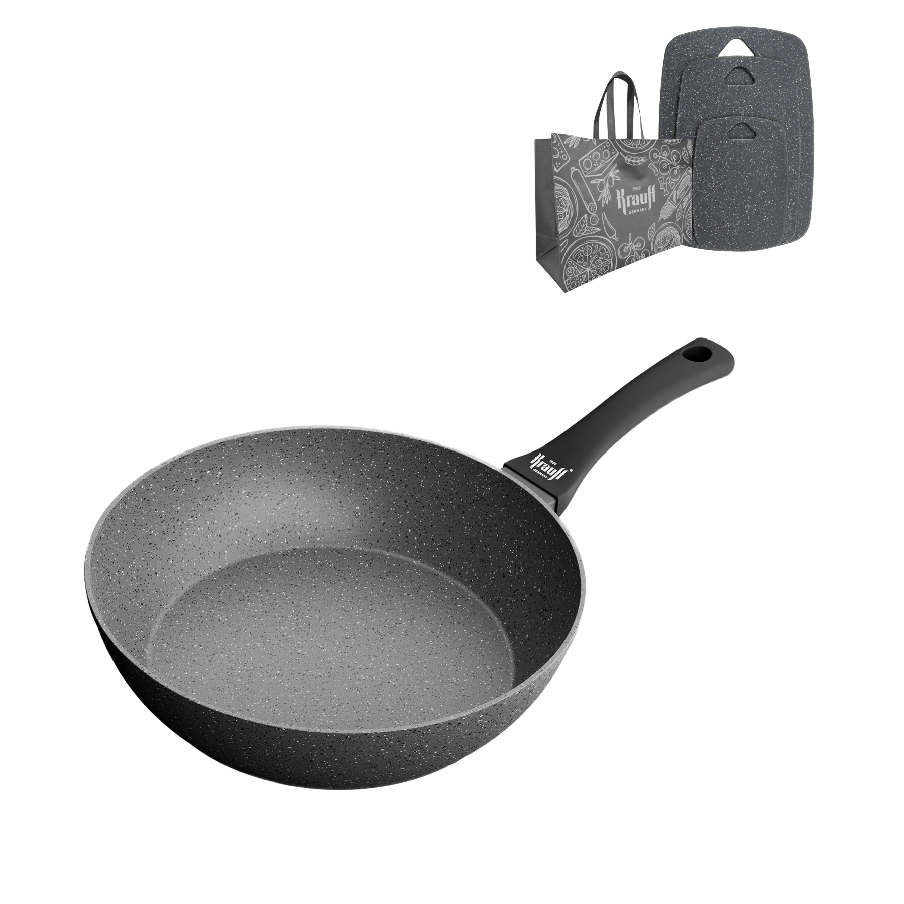 Сковорода с крышкой Krauff Prime Chef 24 см с измельчителем Chopper и сумкой-шоппер (55-333-527)