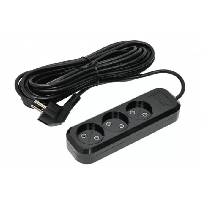 Удлинитель сетевой Luxel 3 розетки 10 м Черный (7529)
