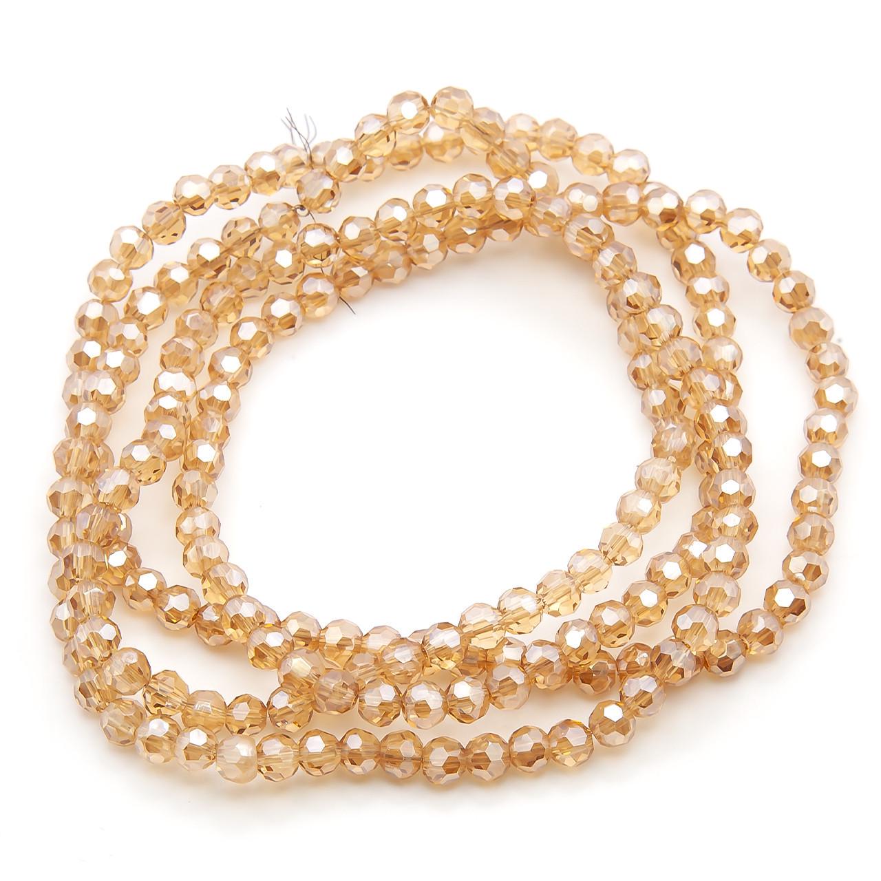 Бусины хрусталь огранка шар 95 шт. 50 см 6 мм Шампань (БС0006х19) Бусины хрусталь огранка шар 95 шт. 50 см 6 мм Шампань (БС0006х19)
