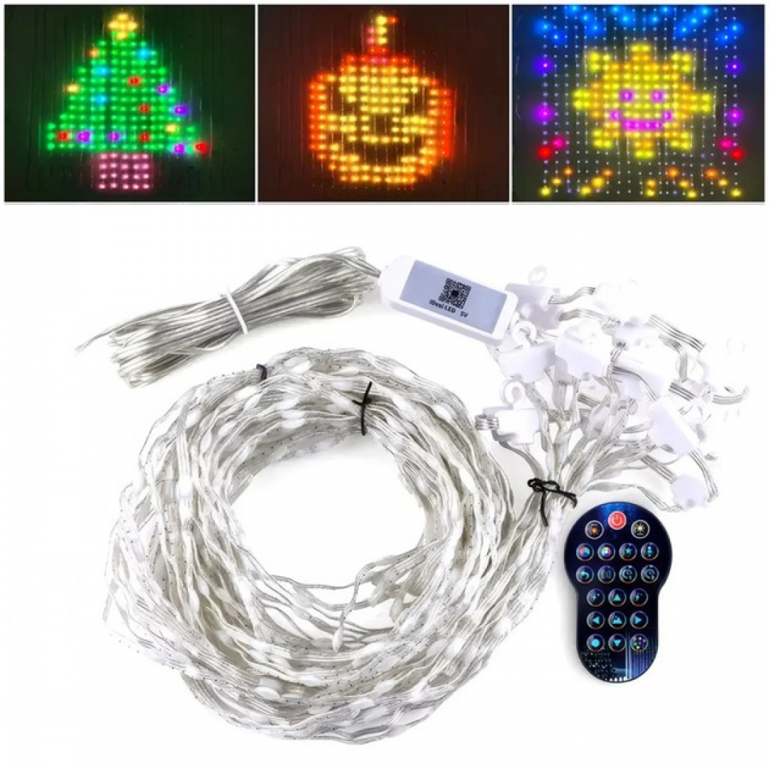 Гирлянда-штора SFK 08 3x2 м с управлением от телефона/пульта (10117)